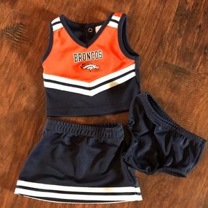 Baby Broncos cheerleading outfit